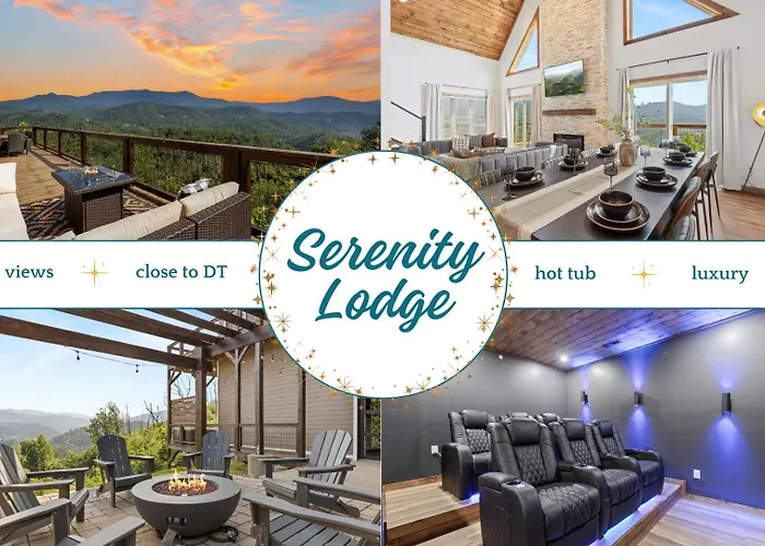 Serenity Lodge Best Views Hot Tub, Sauna, Fire Pit, Game Room