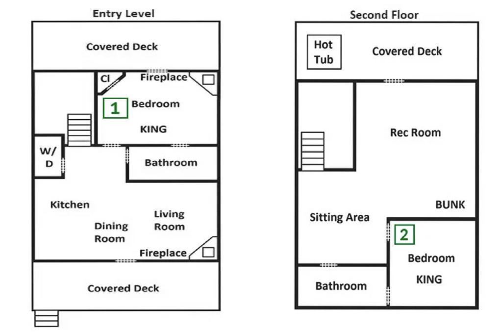 Villa Spacious Log Cabin, Easy Drive, Hot Tub, Arcade Gameroom, Mountain Vibe *