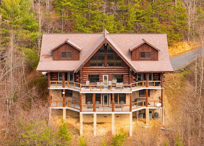 Luxury Cabin W Panoramic Views Firepit Game Room Pinnacle Chalet